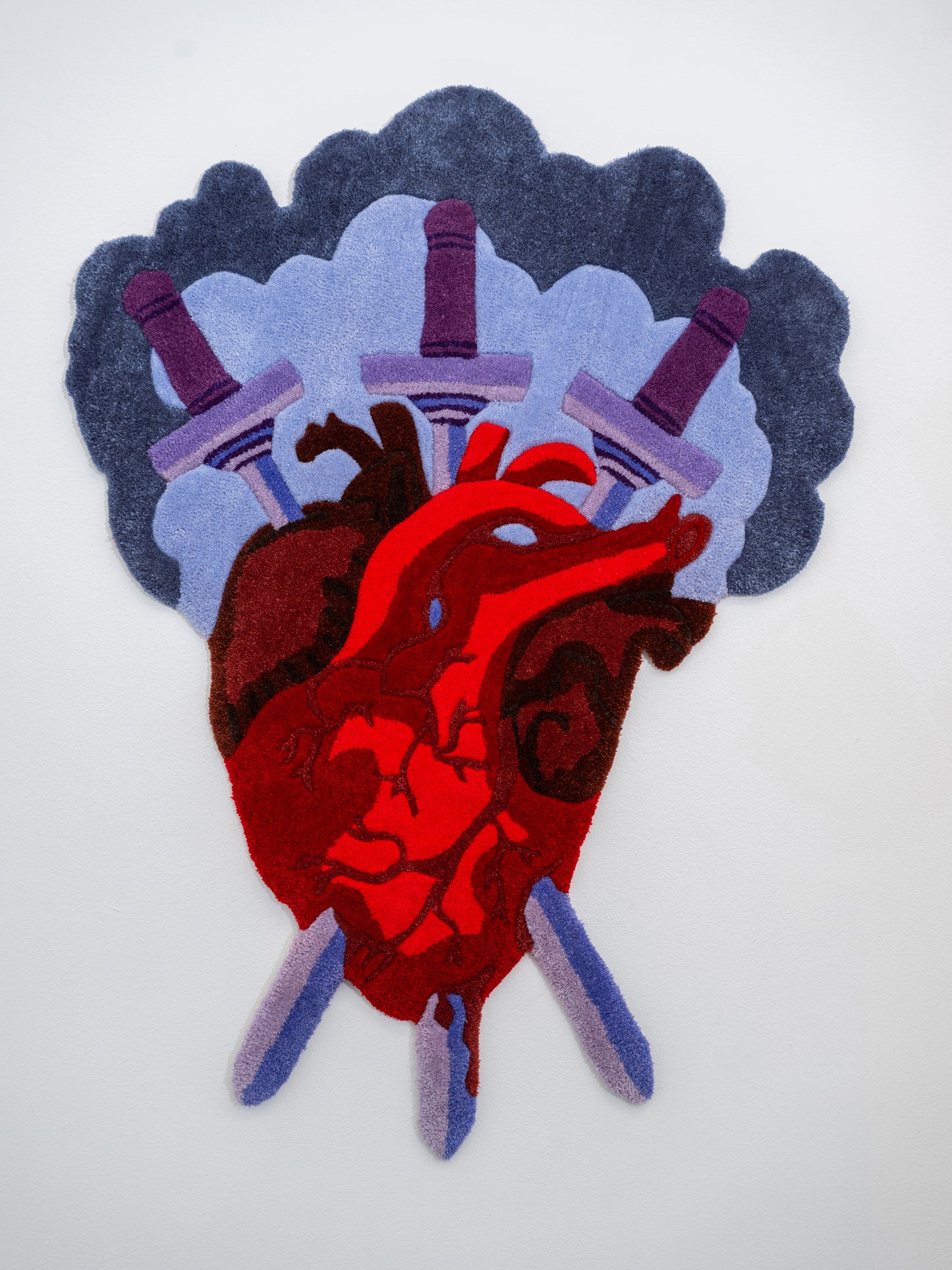 Anxiing X Saara Obele | Three of Swords Tarot Card Wall-Rug