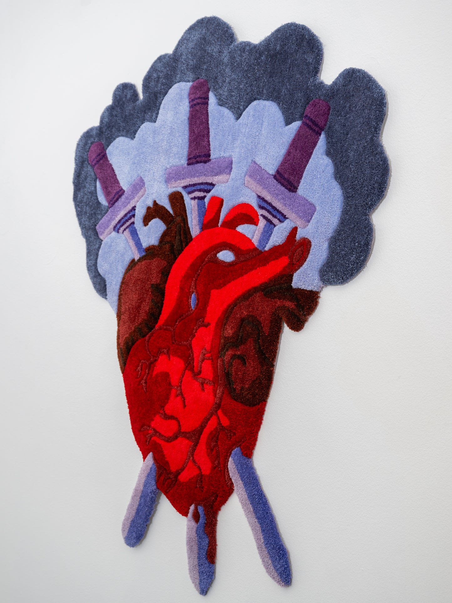 Anxiing X Saara Obele | Three of Swords Tarot Card Wall-Rug