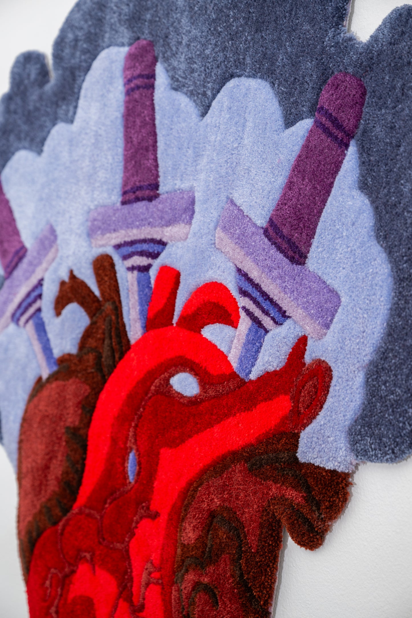 Anxiing X Saara Obele | Three of Swords Tarot Card Wall-Rug