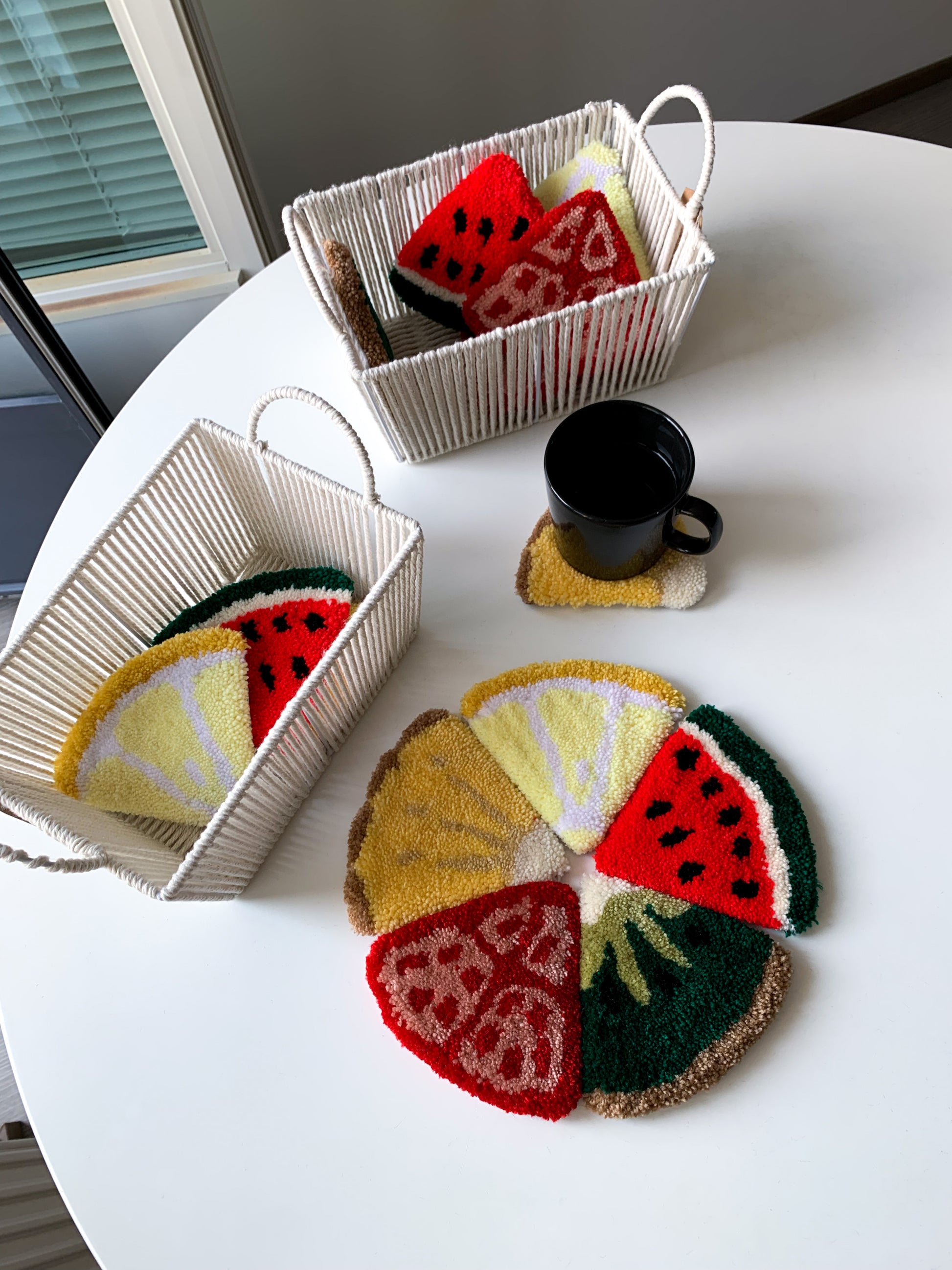 Fruit Slice Crochet Coasters. Handmade to Order. -  Denmark